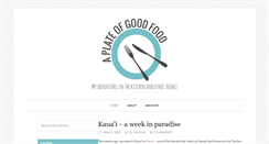 Desktop Screenshot of aplateofgoodfood.com